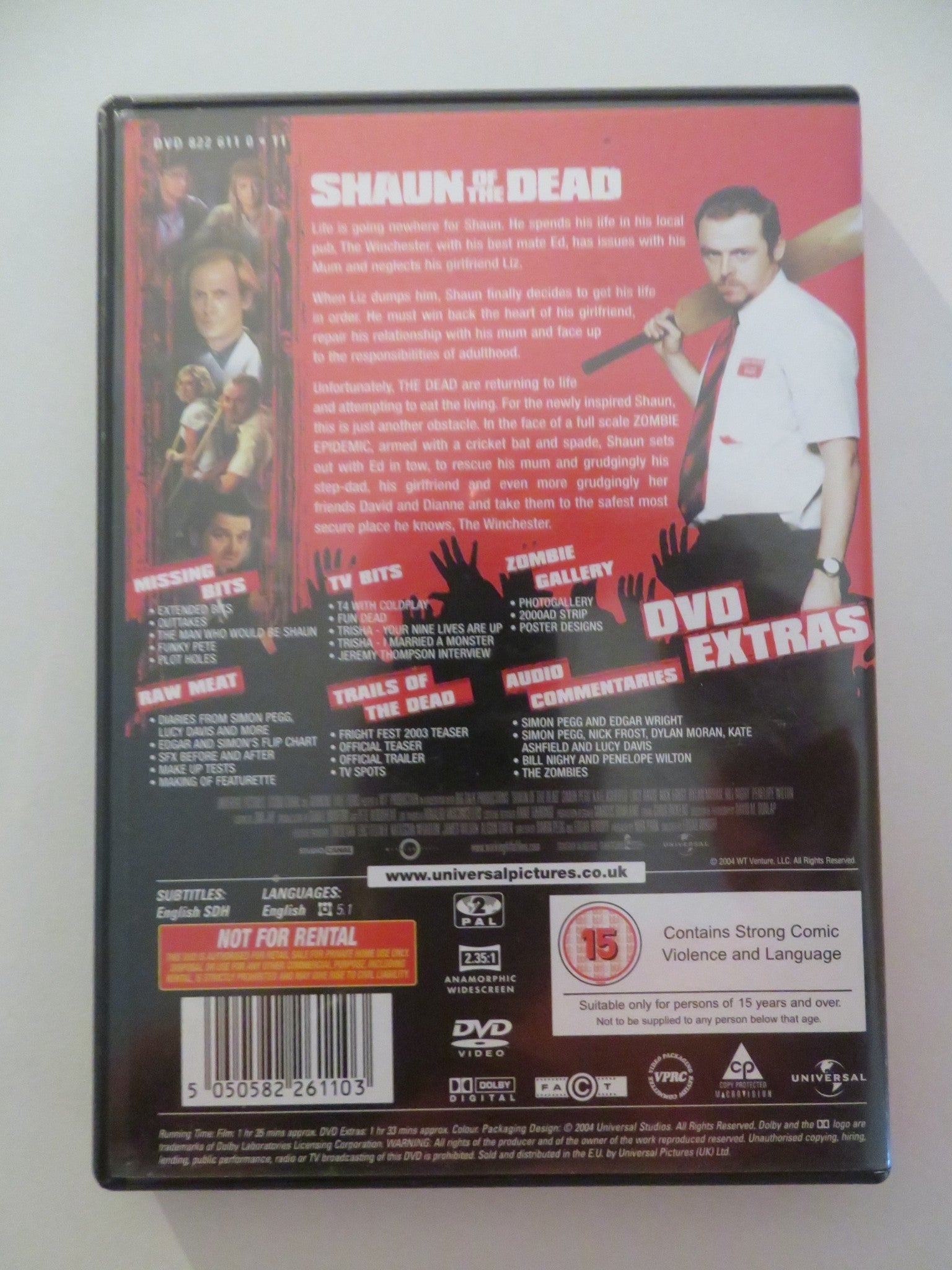 SHAUN OF THE DEAD (DVD) SIMON PEGG NICK FROST 2004 REGION 2 Movie posters