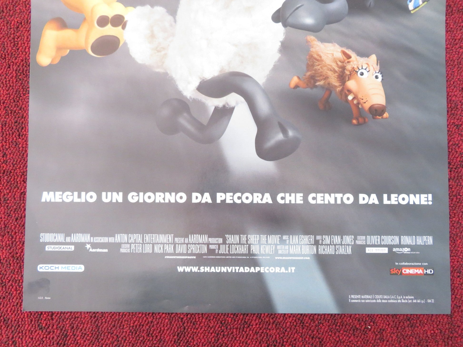 SHAUN THE SHEEP MOVIE ITALIAN LOCANDINA POSTER JUSTIN FLETCHER OMID DJALILI 2015 Rendezvous Cinema Movie posters