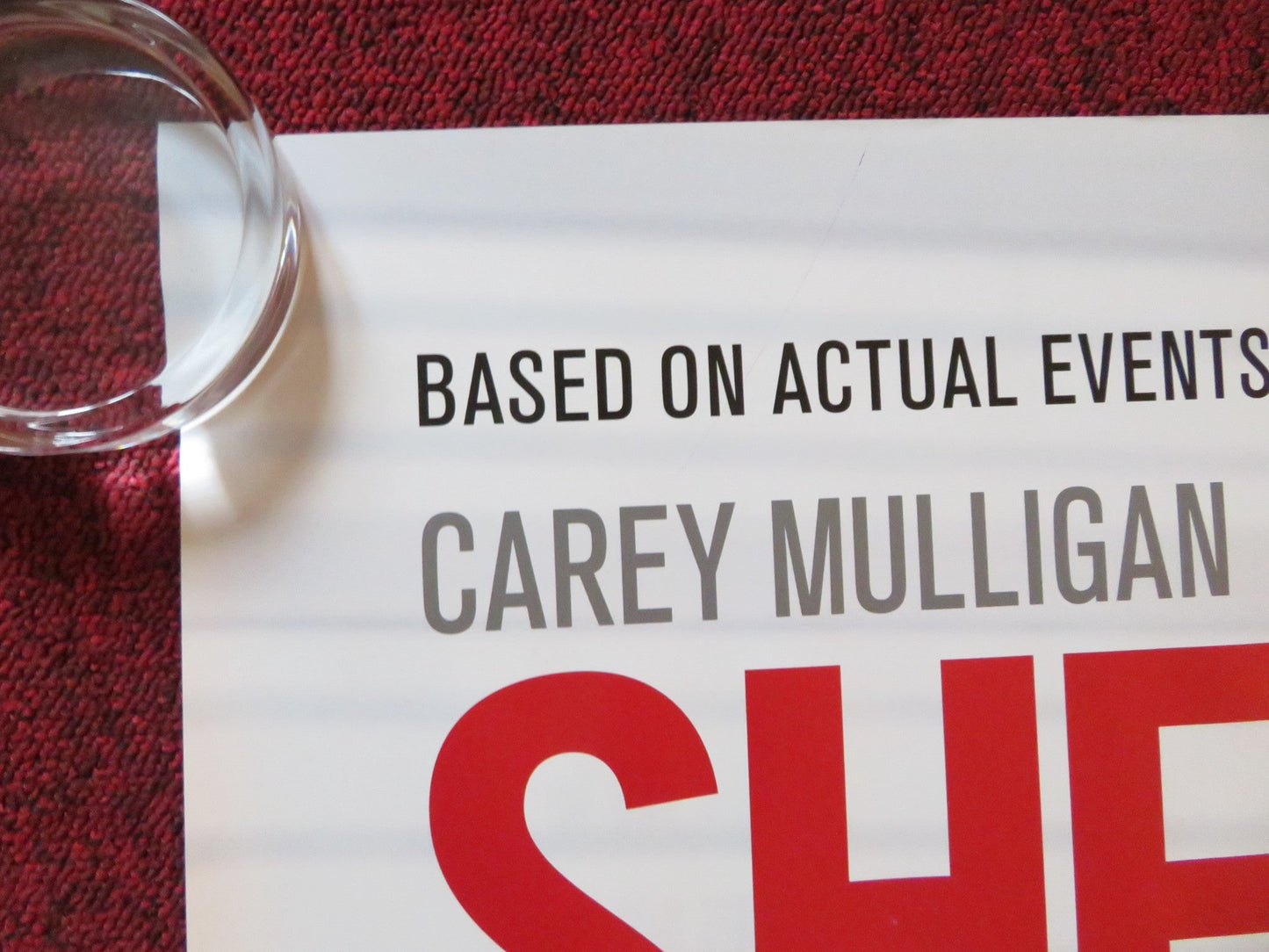 SHE SAID - B UK QUAD ROLLED POSTER CAREY MULLIGAN ZOE KAZAN 2022 Rendezvous Cinema Movie posters