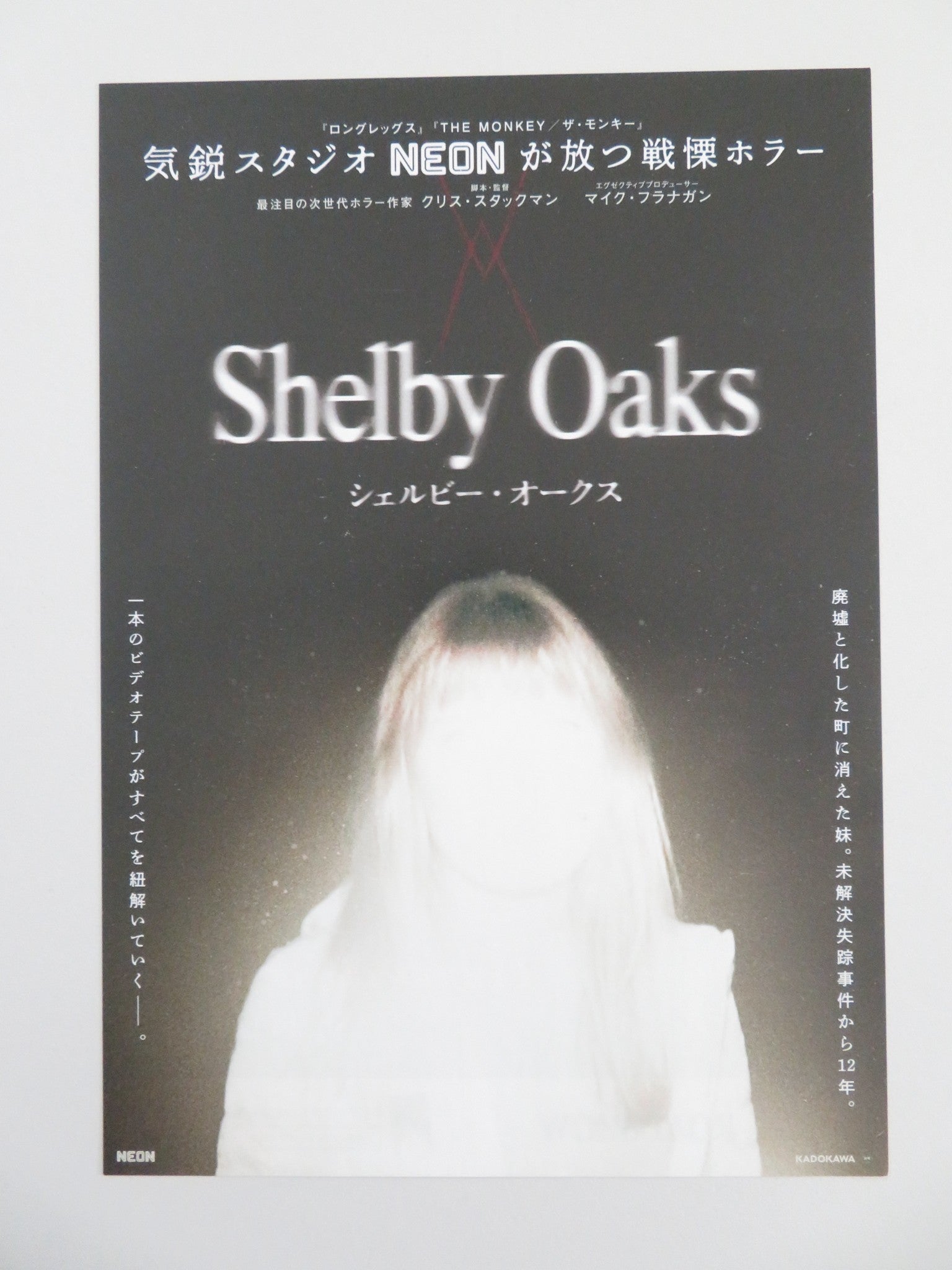 Shelby Oaks Japanese Chirashi (B5) Poster Sarah Durn Mason Heidger 2024 Movie posters