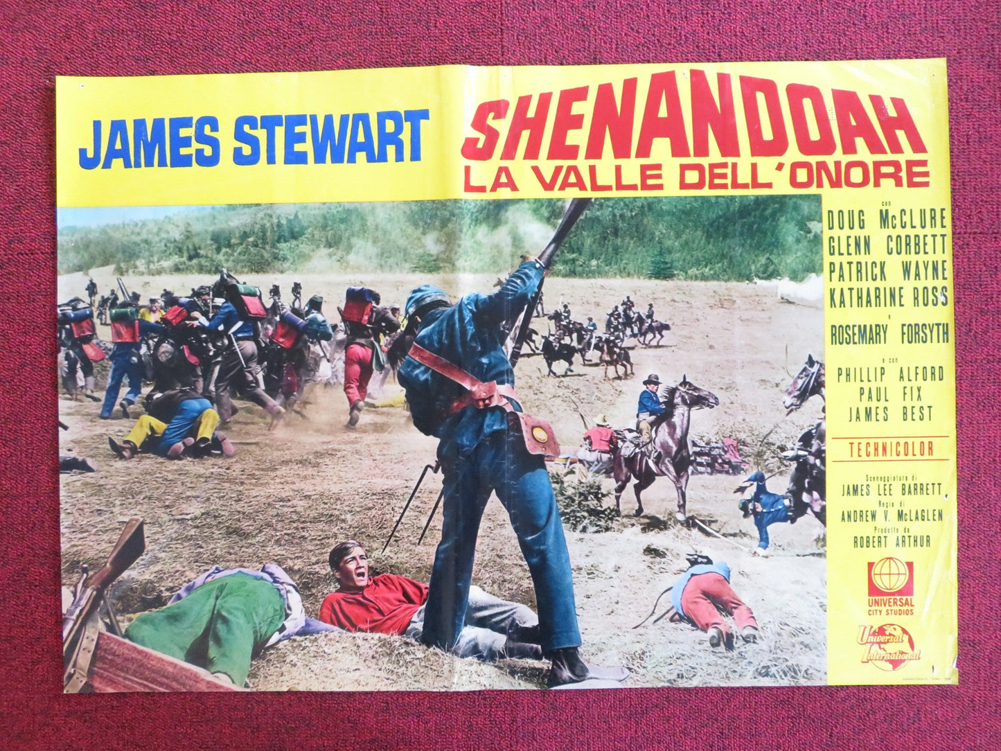 SHENANDOAH - B ITALIAN FOTOBUSTA POSTER JAMES STEWART DOUG MCCLURE 1965 Rendezvous Cinema Movie posters