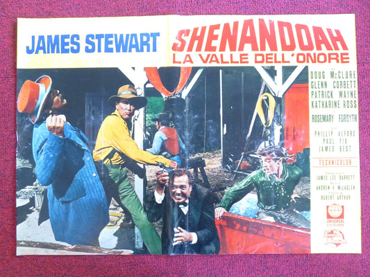 SHENANDOAH - F ITALIAN FOTOBUSTA POSTER JAMES STEWART DOUG MCCLURE 1965 Rendezvous Cinema Movie posters