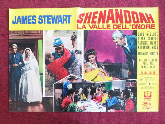 SHENANDOAH - G ITALIAN FOTOBUSTA POSTER JAMES STEWART DOUG MCCLURE 1965 Rendezvous Cinema Movie posters