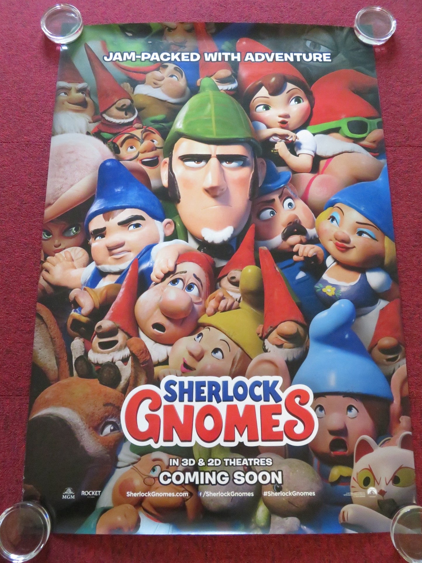 SHERLOCK GNOMES US ONE SHEET ROLLED POSTER MARY J. BLIGE EMILY BLUNT 2018 Rendezvous Cinema Movie posters