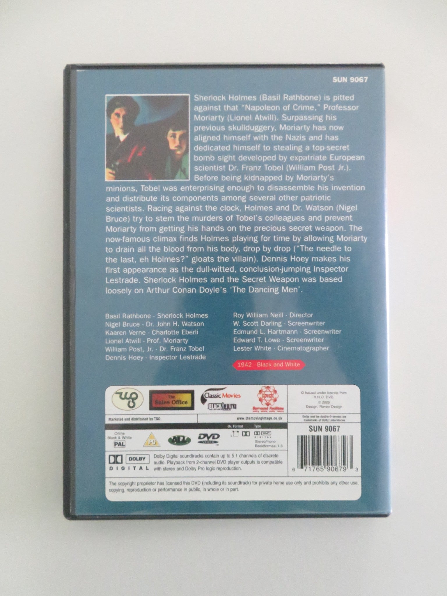 SHERLOCK HOLMES AND THE SECRET WEAPON - B (DVD) SHERLOCK HOLMES 1942 REGION ALL Movie posters