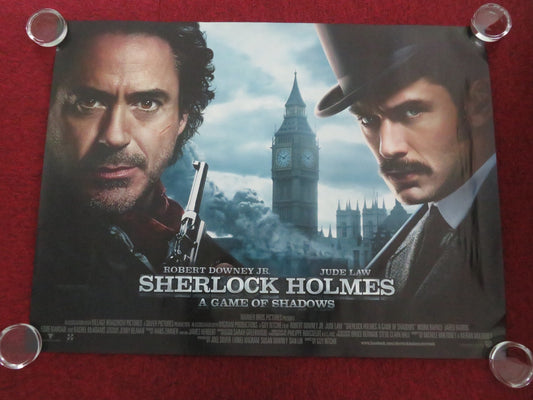 SHERLOCK HOLMES - B UK QUAD ROLLED POSTER ROBERT DOWNEY JR. JUDE LAW 2009 Movie posters