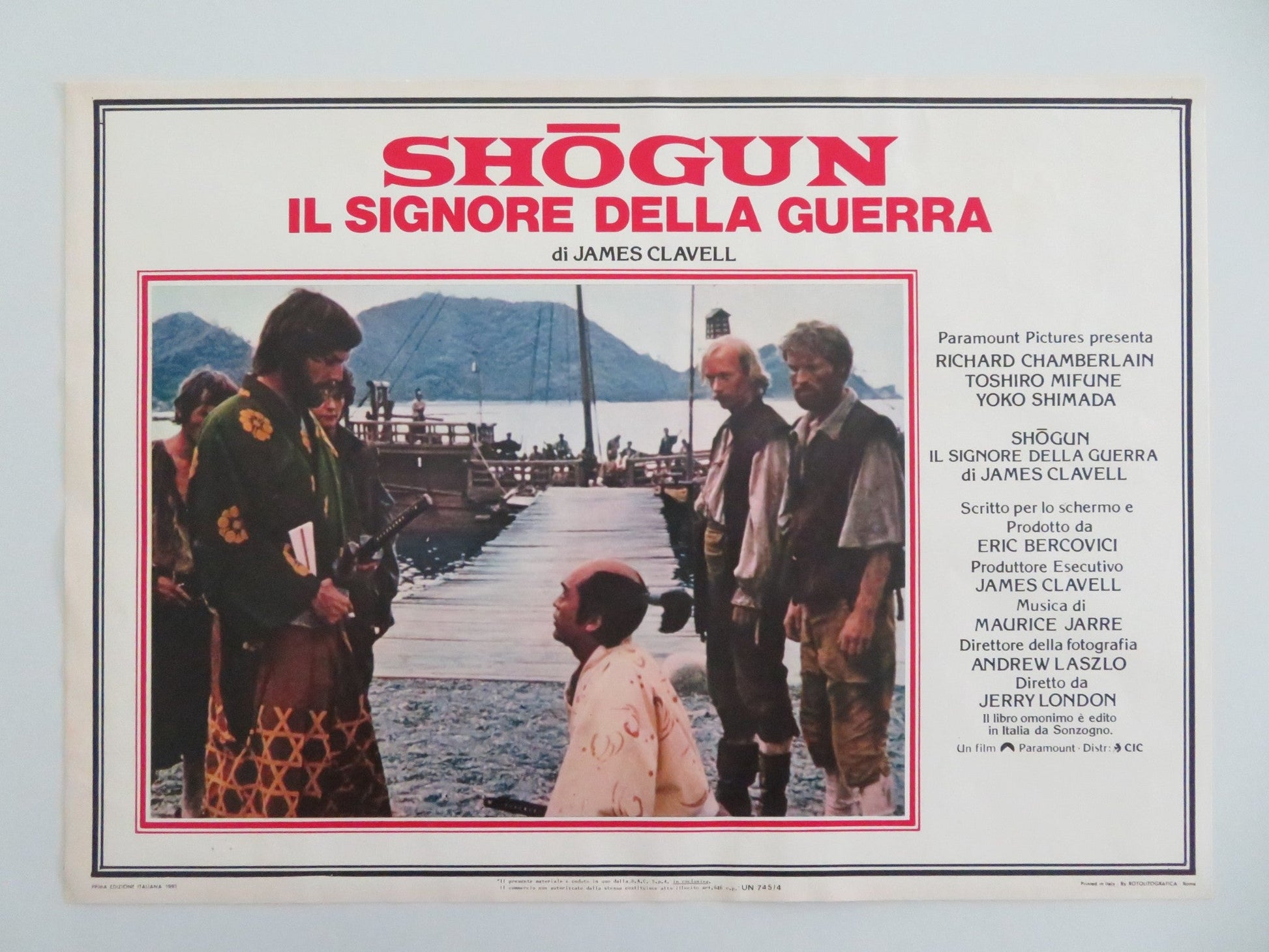 SHOGUN - G ITALIAN FOTOBUSTA POSTER RICHARD CHAMBERLAIN TOSHIRO MIFUNE 1981 Movie posters