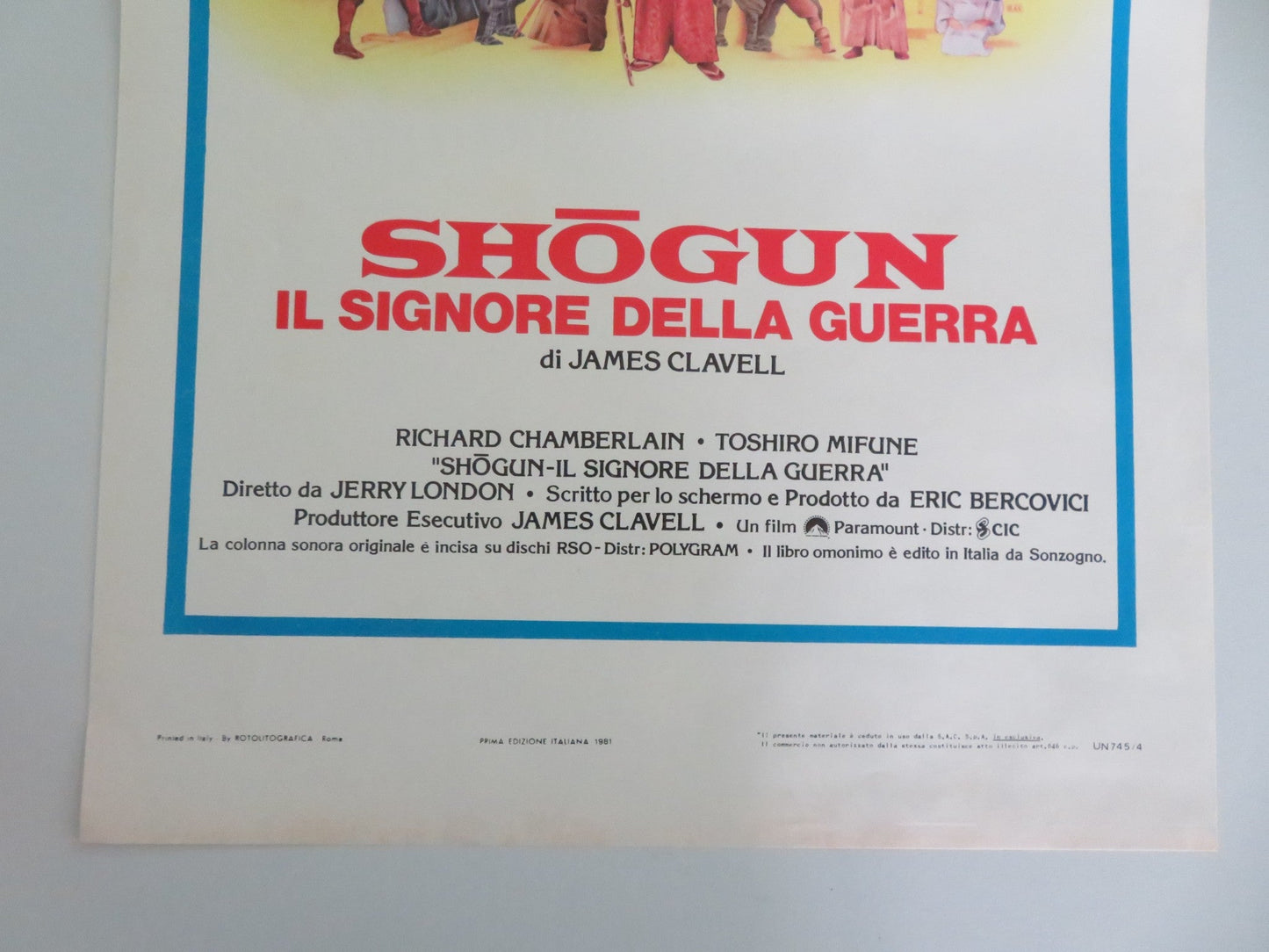 SHOGUN ITALIAN LOCANDINA POSTER RICHARD CHAMBERLAIN TOSHIRO MIFUNE 1980 Movie posters