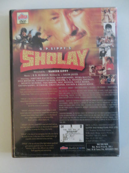 SHOLAY (DVD) SANJEEV KUMAR DHARMENDRA AMITABH BACHCHAN 1975 Movie posters
