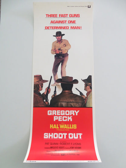 Shoot Out US Insert Poster Gregory Peck Patricia Quinn 1971 Movie posters