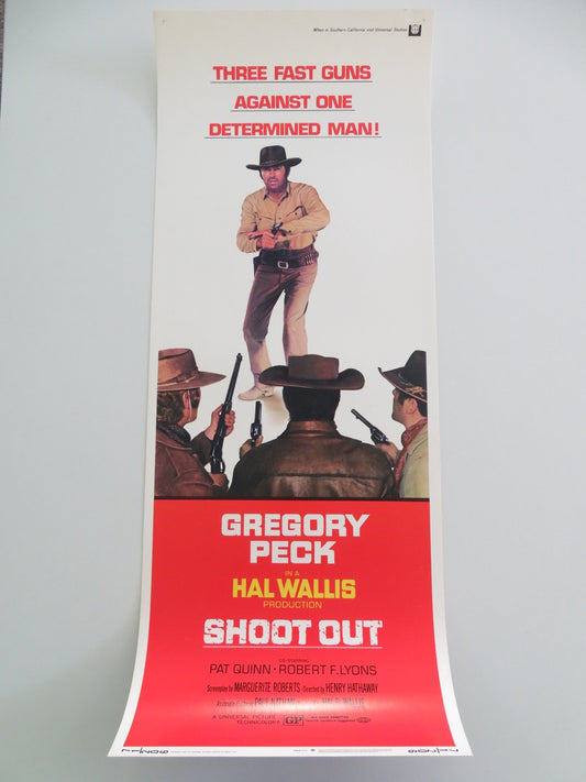 Shoot Out US Insert Poster Gregory Peck Patricia Quinn 1971 Movie posters