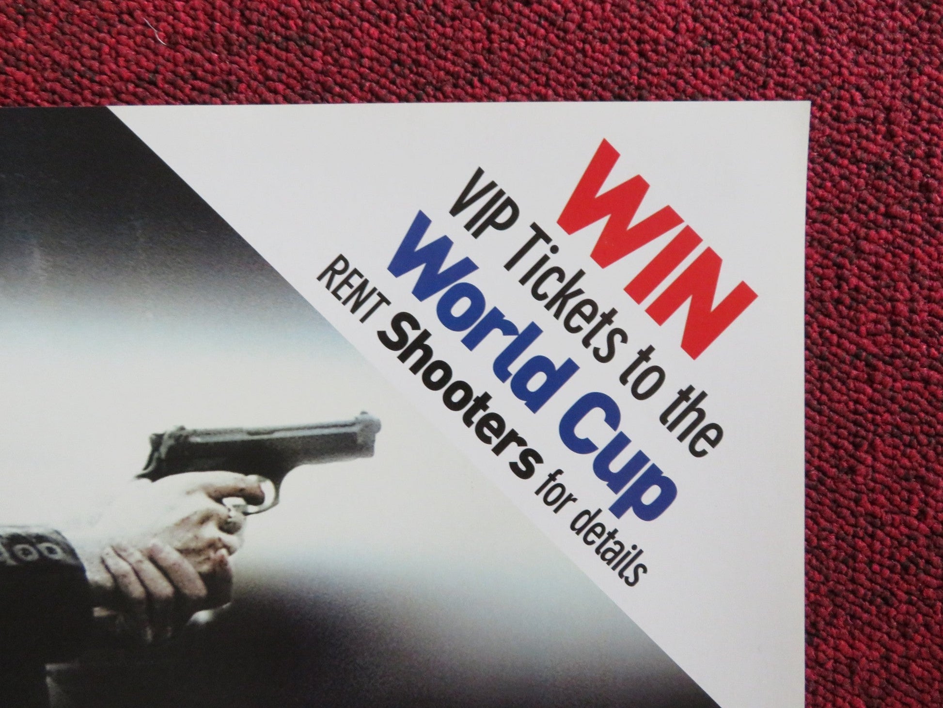 SHOOTERS VHS VIDEO POSTER ADRIAN DUNBAR GERARD BUTLER 2000 Rendezvous Cinema Movie posters