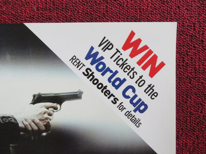 SHOOTERS VHS VIDEO POSTER ADRIAN DUNBAR GERARD BUTLER 2000 Rendezvous Cinema Movie posters