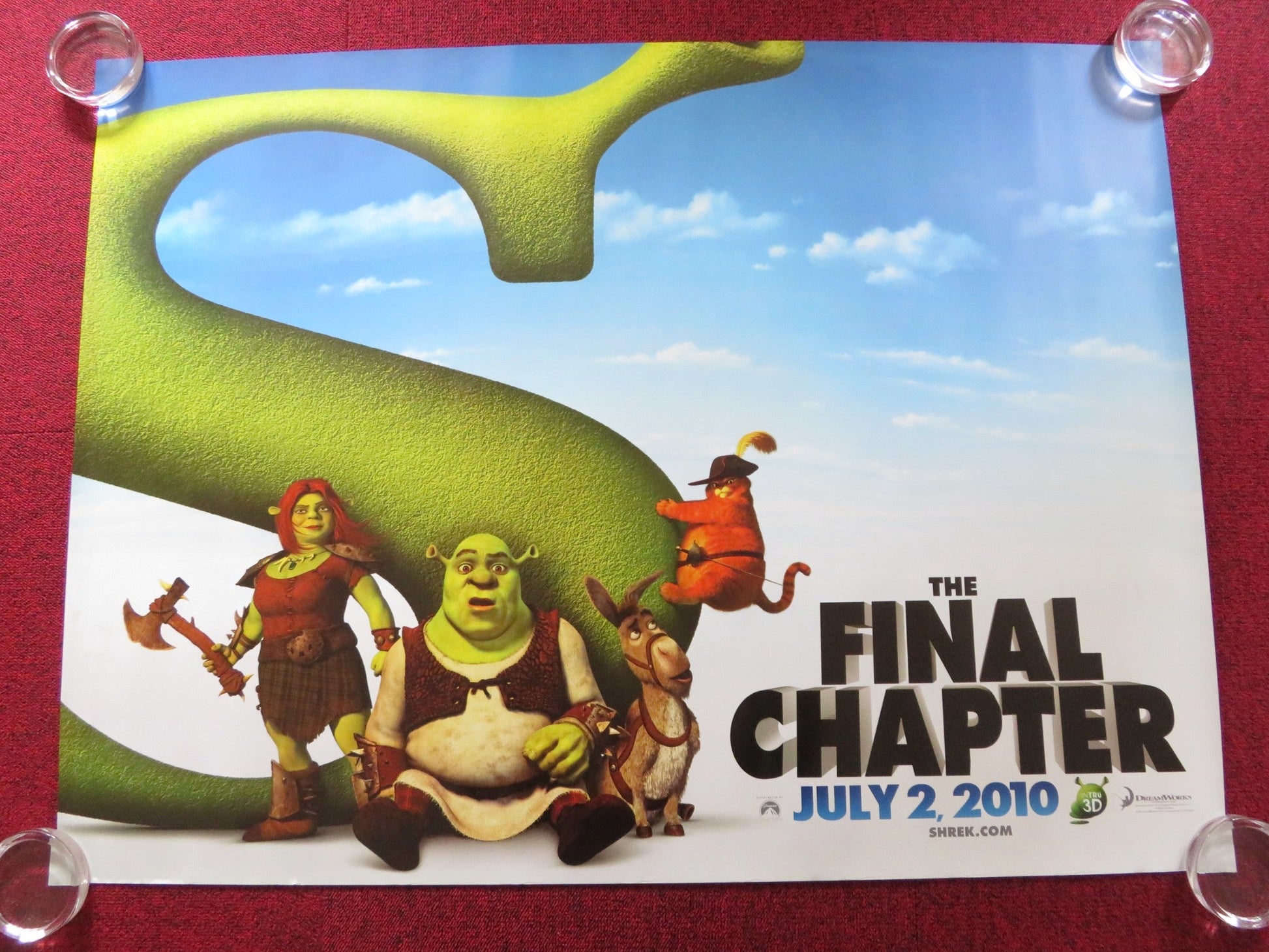 SHREK: THE FINAL CHAPTER UK QUAD ROLLED POSTER MIKE MYERS EDDIE MURPHY 2010 Rendezvous Cinema Movie posters