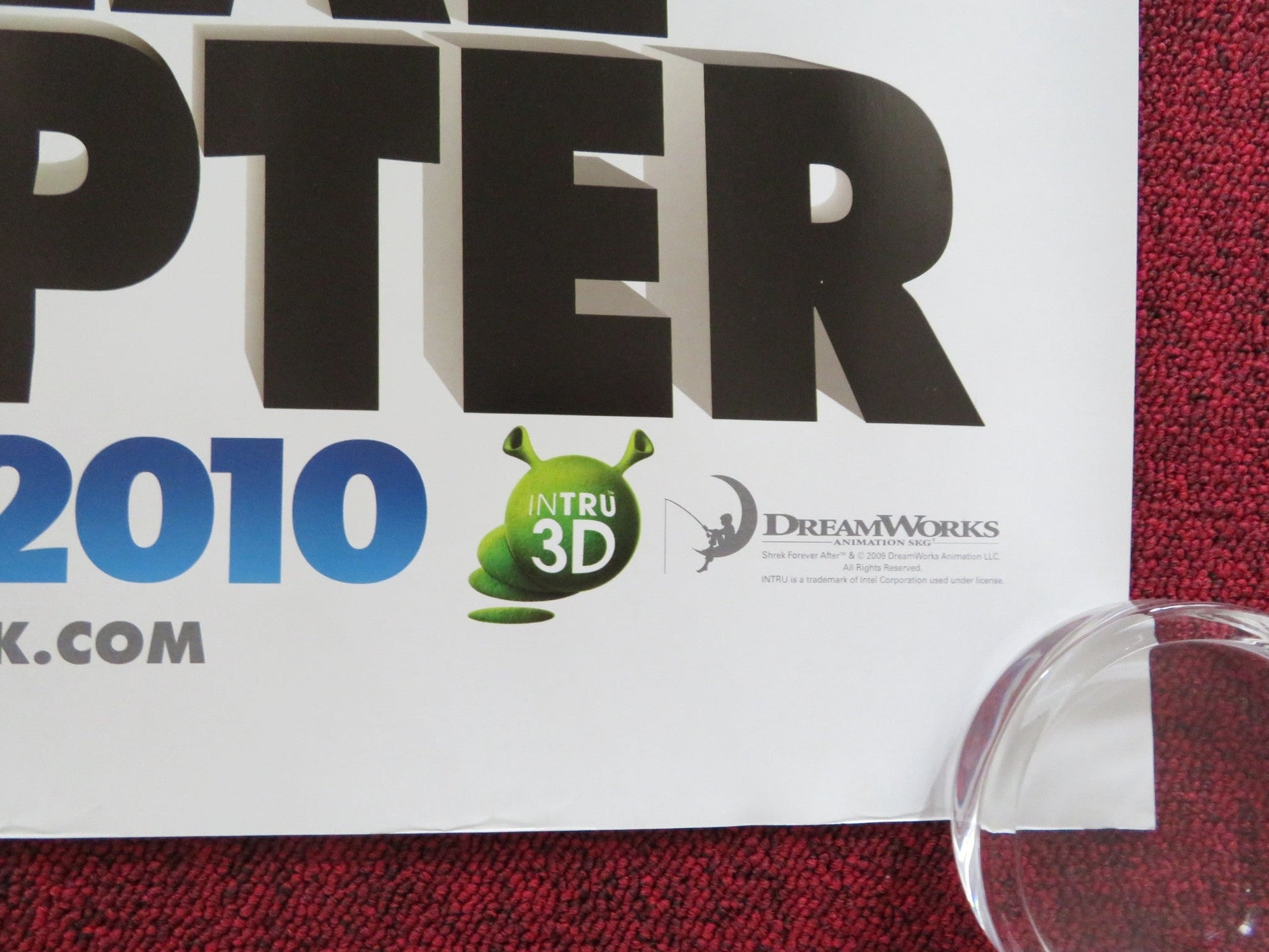 SHREK: THE FINAL CHAPTER UK QUAD ROLLED POSTER MIKE MYERS EDDIE MURPHY 2010 Rendezvous Cinema Movie posters