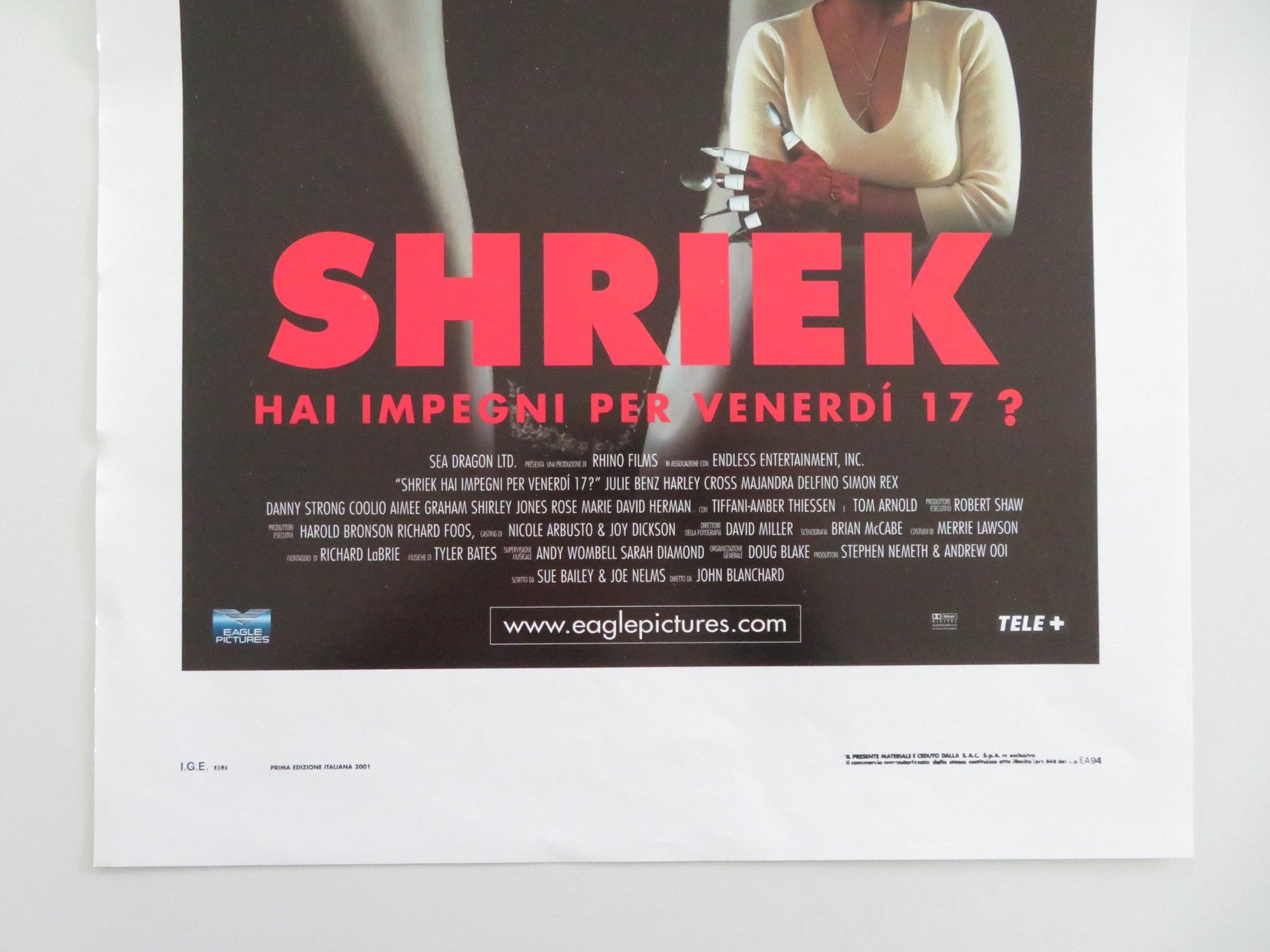 Shriek If You Know What I Did Last Friday the Th.. Italian Locandina Poster 2000 Movie posters