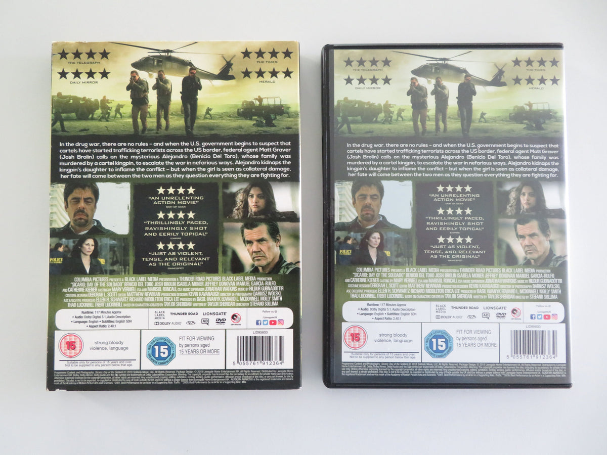 Sicario 2: Day of the Soldado (DVD) Benicio Del Toro Josh Brolin 2018 Region 2 Movie posters