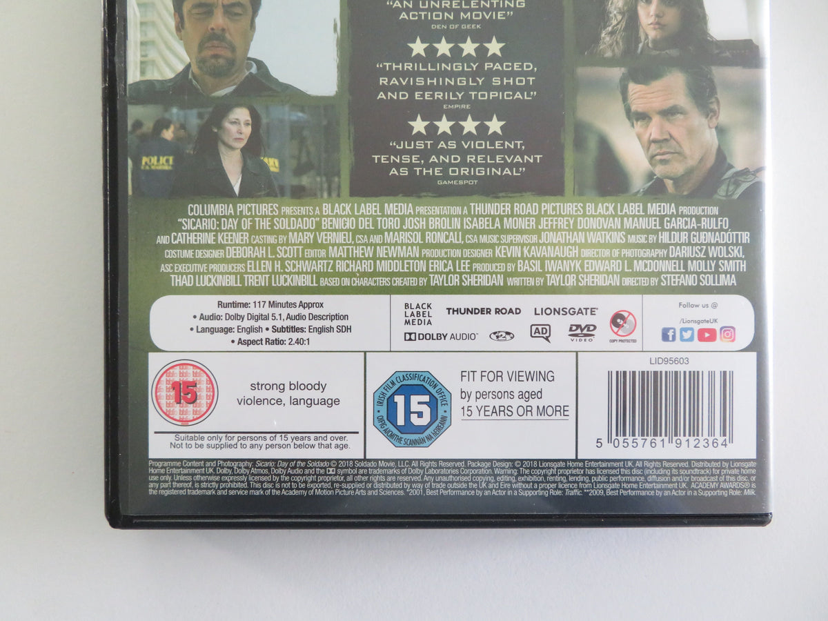 Sicario 2: Day of the Soldado (DVD) Benicio Del Toro Josh Brolin 2018 Region 2 Movie posters