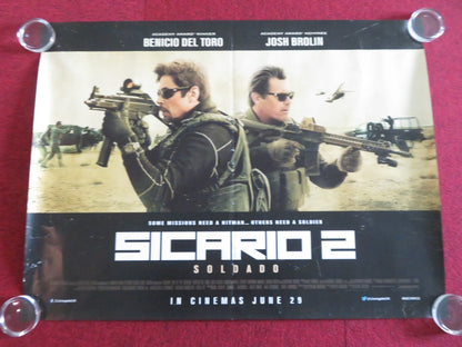 SICARIO 2: DAY OF THE SOLDADO UK QUAD ROLLED POSTER BENICIO DEL TORO 2018 - Rendezvous Cinema