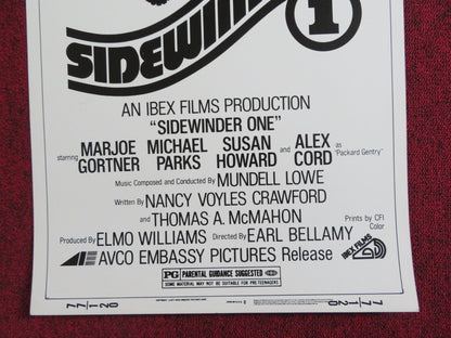 SIDEWINDER 1 US INSERT POSTER MARJOE GORTNER MICHAEL PARKS 1977 Rendezvous Cinema Movie posters