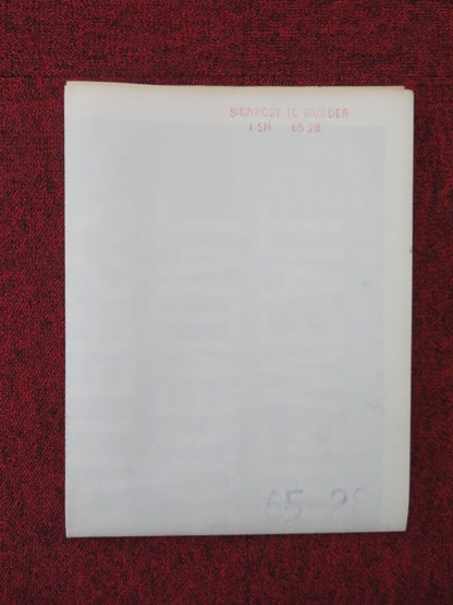 SIGNPOST TO MURDER FOLDED US ONE SHEET POSTER JOANNE WOODWARD WHITMAN 1965 Movie posters