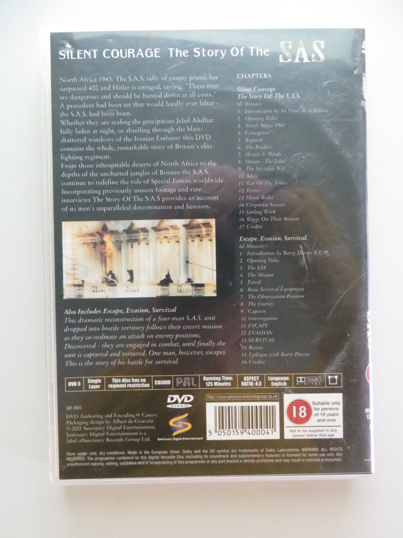 SILENT COURAGE THE STORY OF THE SAS (DVD) JOSS ACKLAND 1999 REGION FREE Movie posters