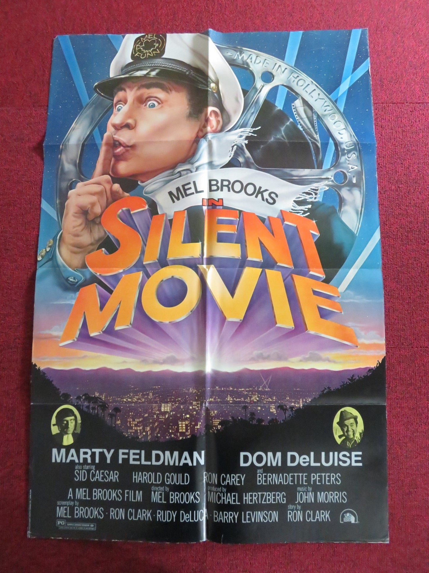 SILENT MOVIE - C FOLDED US ONE SHEET POSTER MEL BROOKS MARTY FELDMAN 1976 Rendezvous Cinema Movie posters