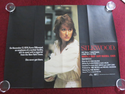 SILKWOOD UK QUAD ROLLED POSTER MERYL STREEP CHER KURT RUSSELL 1983 Rendezvous Cinema Movie posters