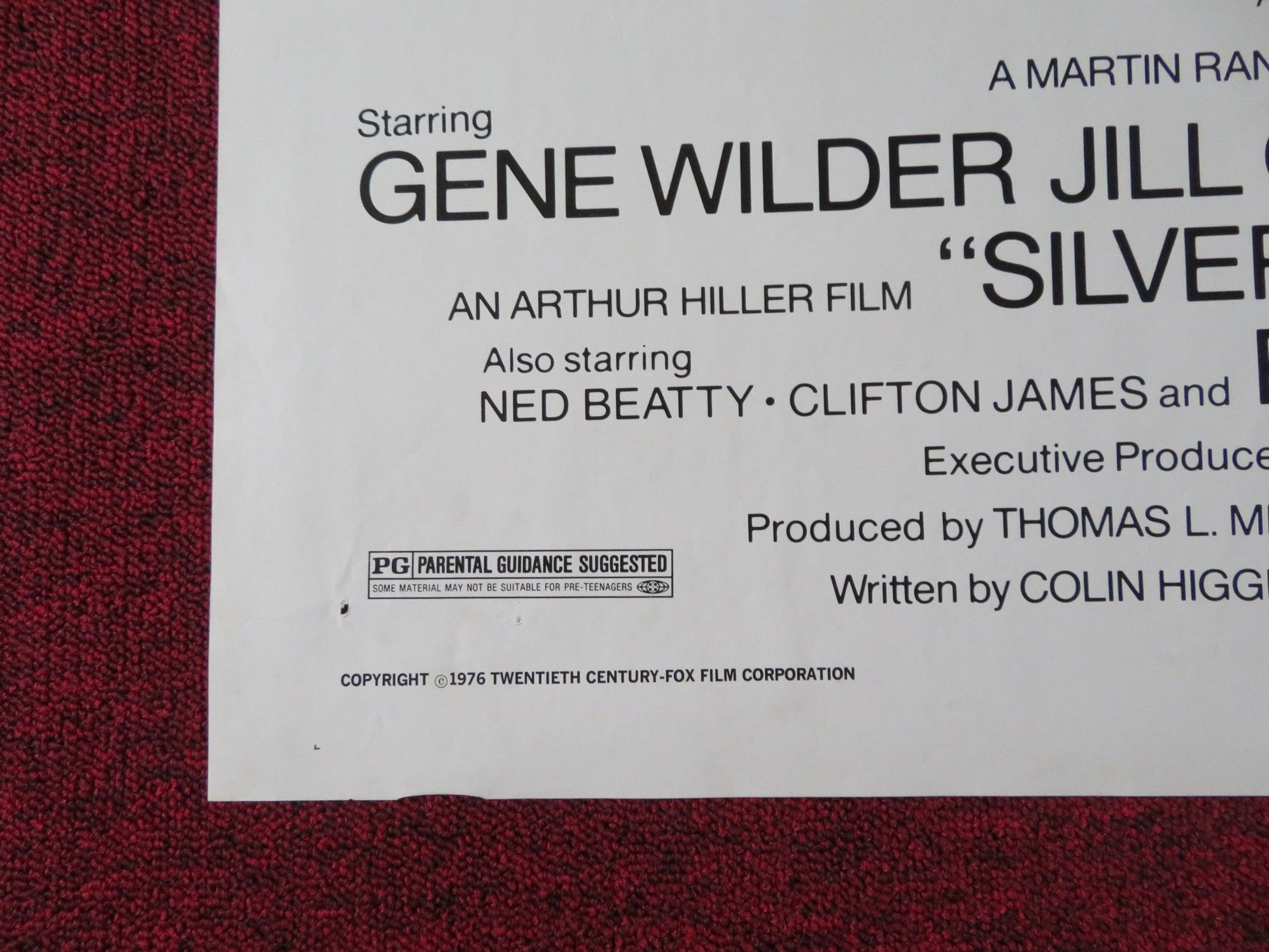 SILVER STREAK - STYLE A FOLDED US ONE SHEET POSTER GENE WILDER J. CLAYBURGH 1976 Rendezvous Cinema Movie posters