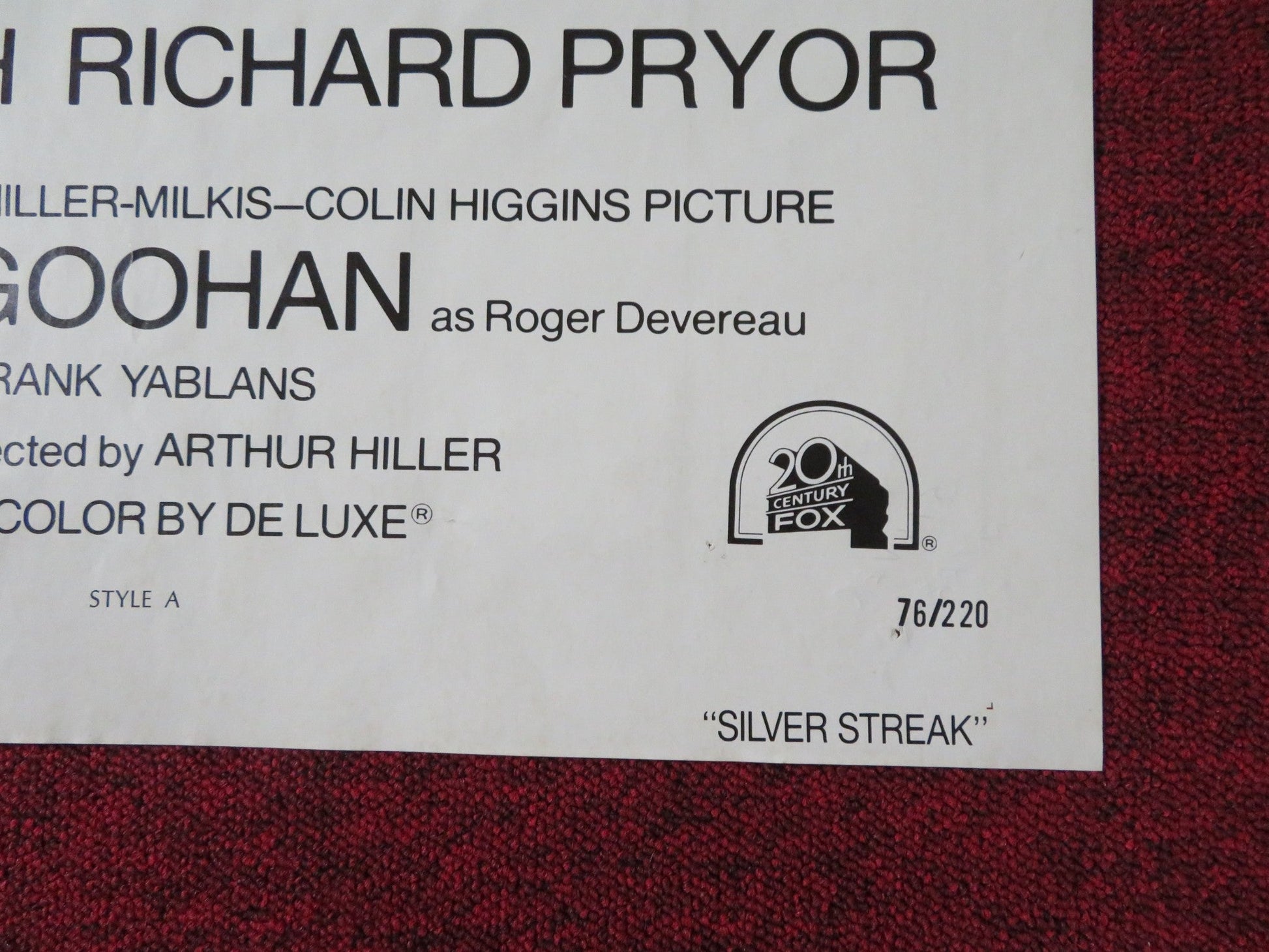 SILVER STREAK - STYLE A FOLDED US ONE SHEET POSTER GENE WILDER J. CLAYBURGH 1976 Rendezvous Cinema Movie posters