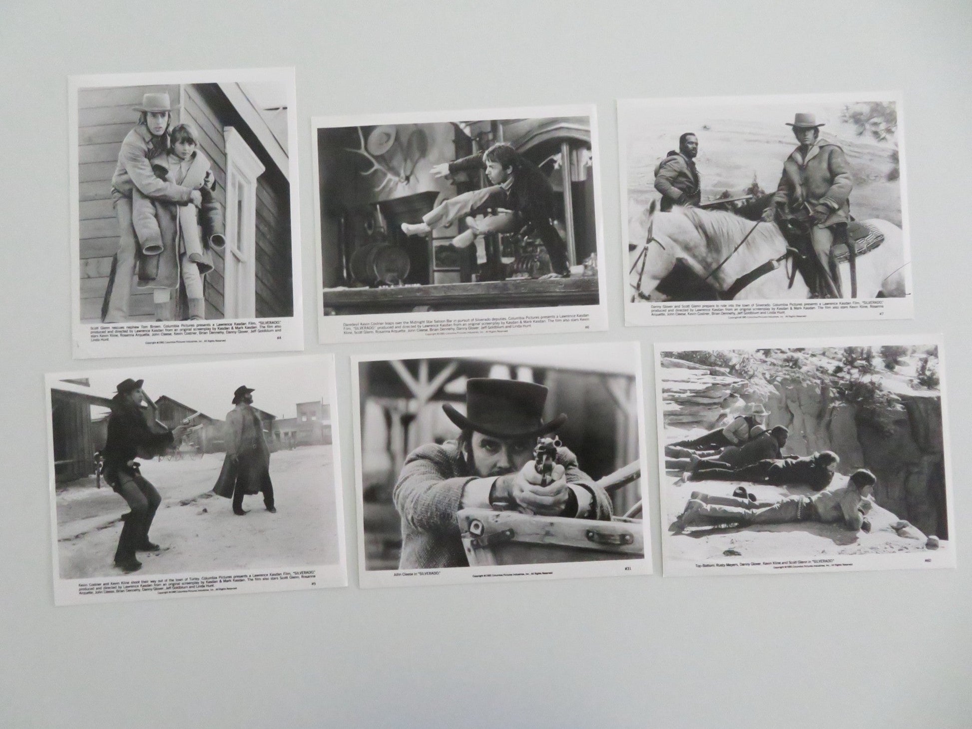 SILVERADO MOVIE STILL PHOTO LOT OF 6 KEVIN COSTNER SCOTT GLENN 1985 - Rendezvous Cinema