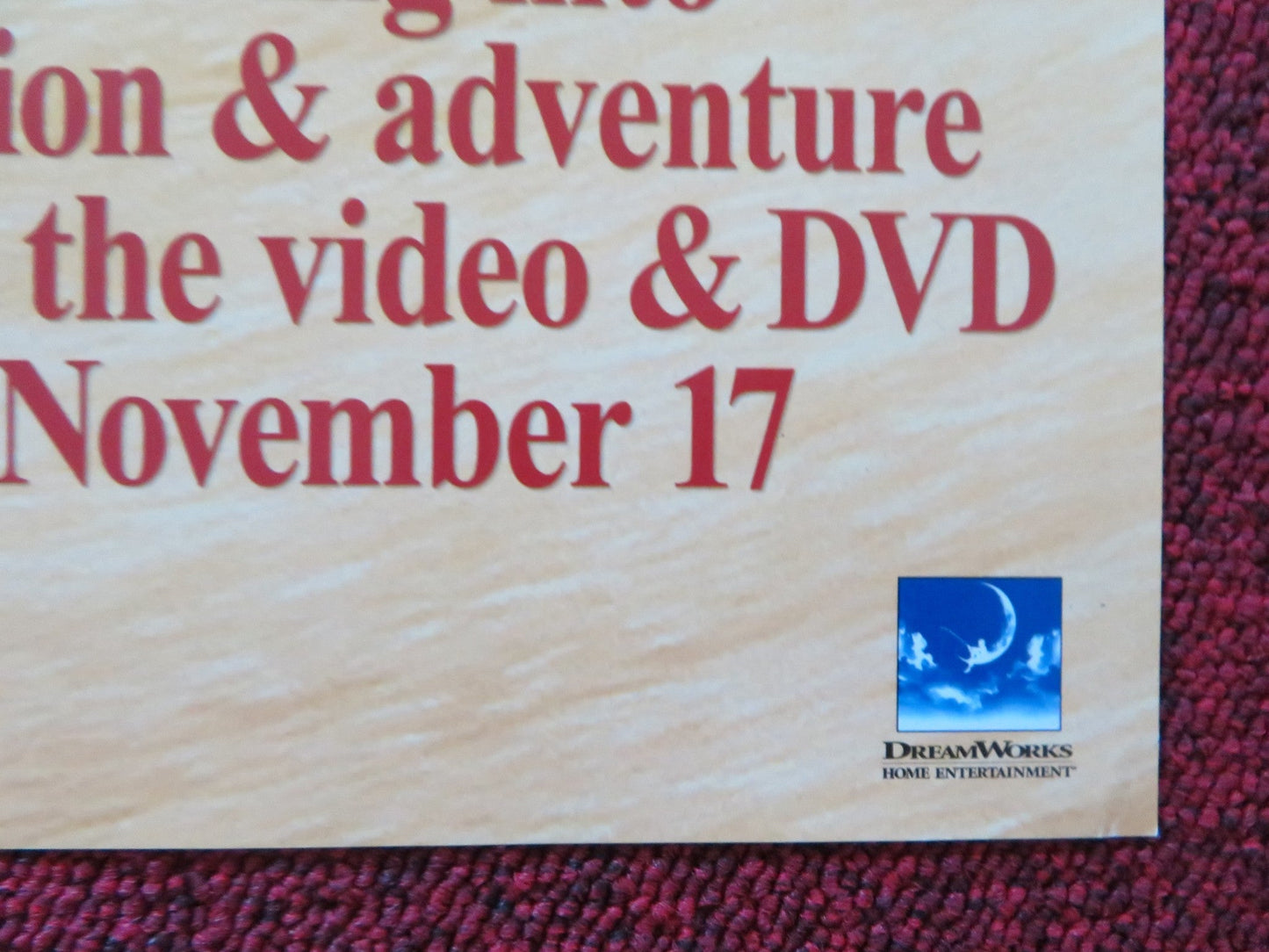 SINBAD: LEGEND OF THE SEVEN SEAS DVD & VHS VIDEO POSTER BRAD PITT 2003 Rendezvous Cinema Movie posters