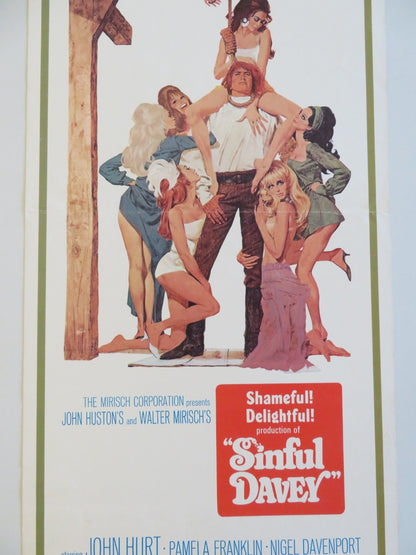 SINFUL DAVEY US INSERT POSTER JOHN HURT PAMELA FRANKLIN 1969 Rendezvous Cinema Movie posters