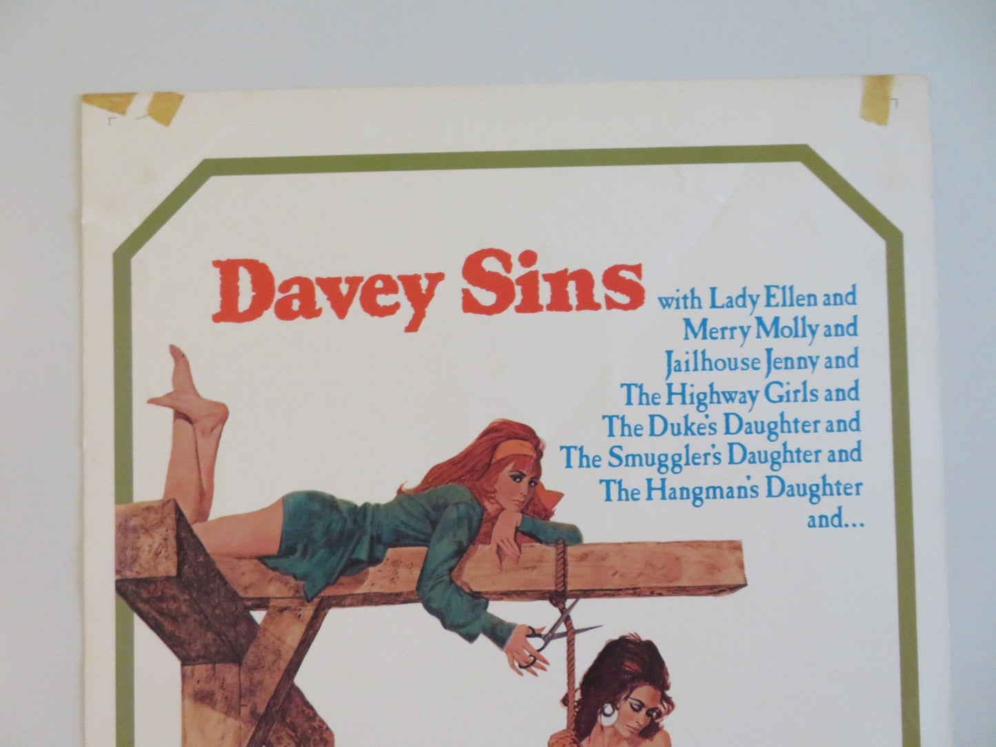 SINFUL DAVEY US INSERT POSTER JOHN HURT PAMELA FRANKLIN 1969 Rendezvous Cinema Movie posters
