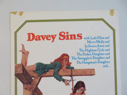 SINFUL DAVEY US INSERT POSTER JOHN HURT PAMELA FRANKLIN 1969 Rendezvous Cinema Movie posters