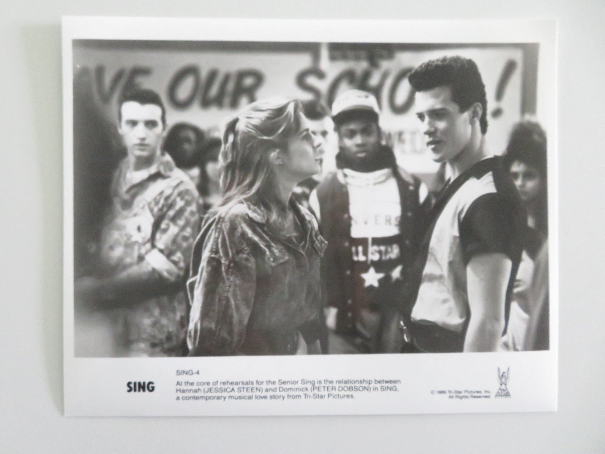 SING - B MOVIE STILL PHOTO LOT OF 3 PETER DOBSON LORRAINE BRACCO 1989 Movie posters
