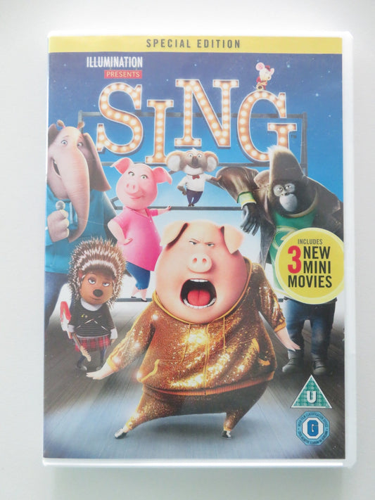 Sing (DVD) Matthew McConaughey Reese Witherspoon 2016 Region 2, 4, 5 Movie posters