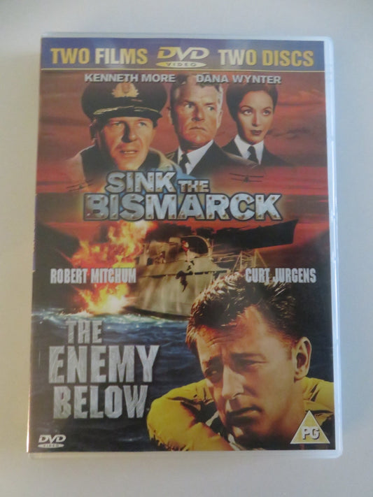 SINK THE BISMARCK / THE ENEMY BELOW (DVD) KENNETH MORE DANA WYNTER 1960 REGION 2 Movie posters