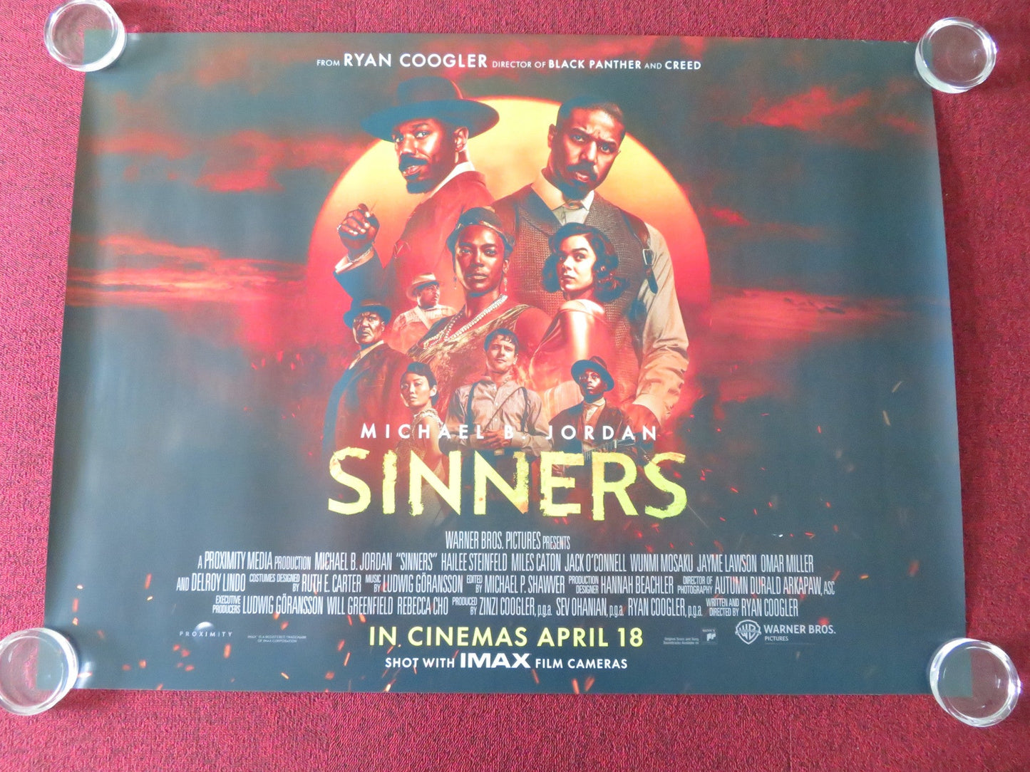 Sinners - B UK Quad Rolled Poster Michael B. Jordan Miles Caton 2025 Movie posters