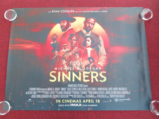 SINNERS - B UK QUAD ROLLED POSTER MICHAEL B. JORDAN MILES CATON 2025 Movie posters