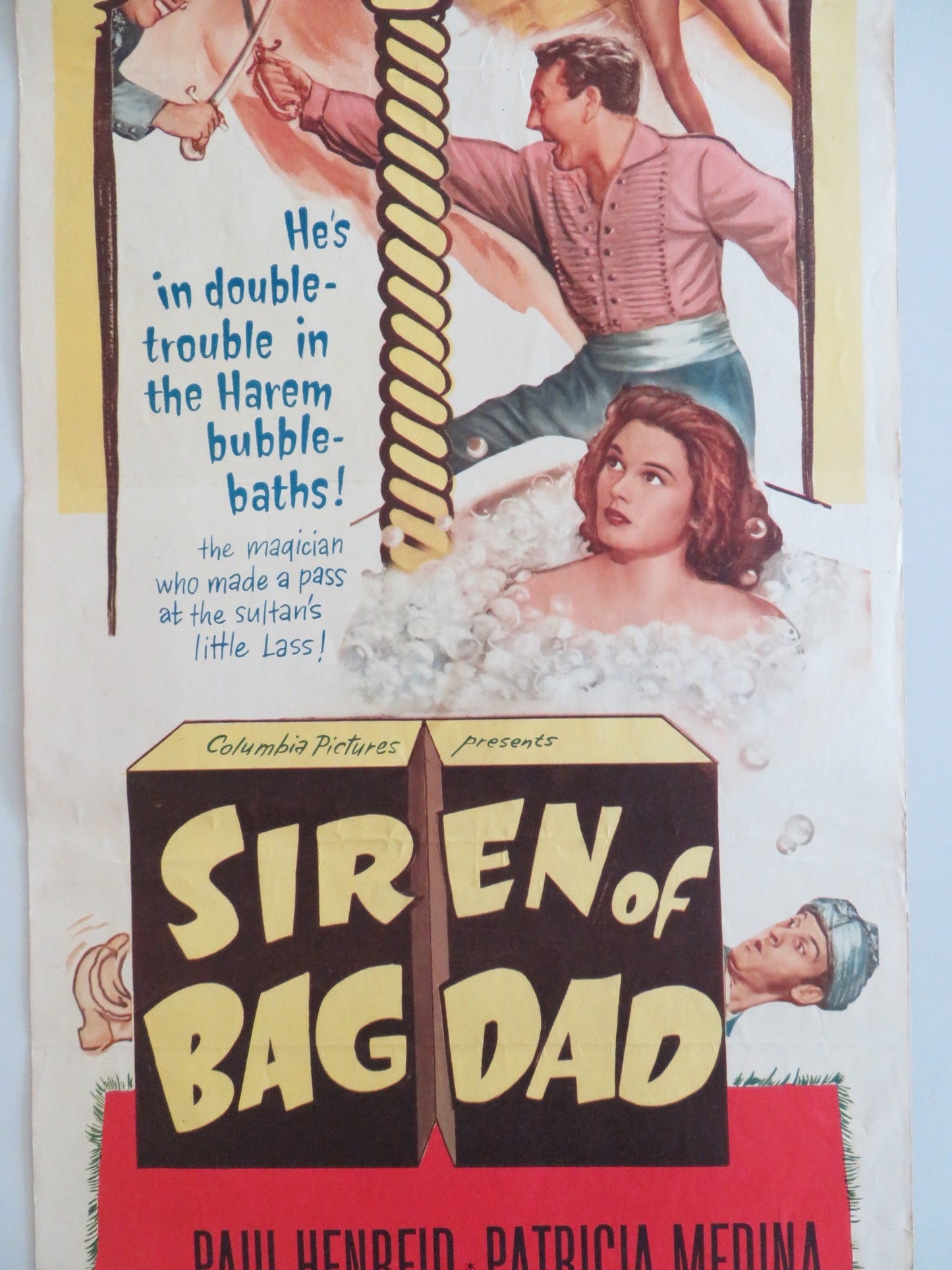 SIREN OF BAGDAD US INSERT POSTER PAUL HENREID PATRICIA MEDINA 1953 Rendezvous Cinema Movie posters