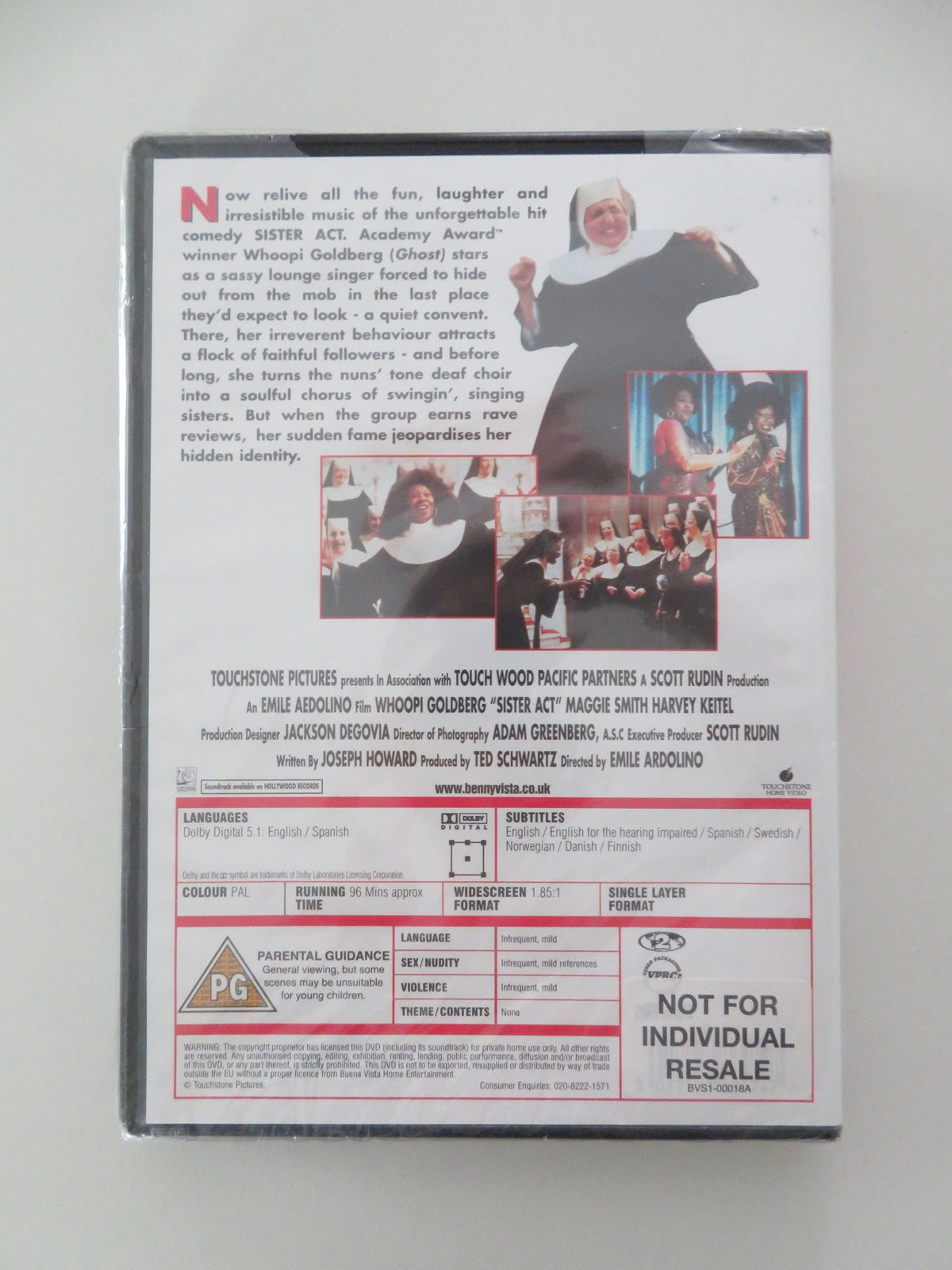 Sister Act - B (DVD) Whoopi Goldberg Maggie Smith Harvey Keitel 1992 Region 2 Movie posters