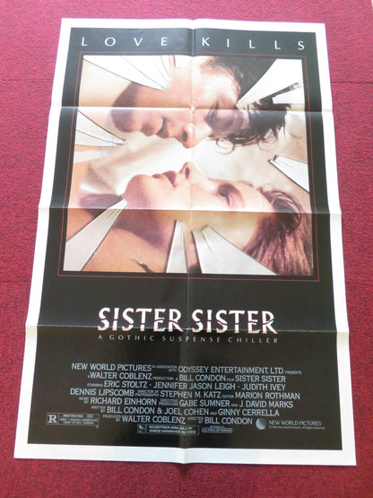 SISTER, SISTER FOLDED US ONE SHEET POSTER ERIC STOLTZ JENNIFER JASON LEIGH 1987 Rendezvous Cinema Movie posters