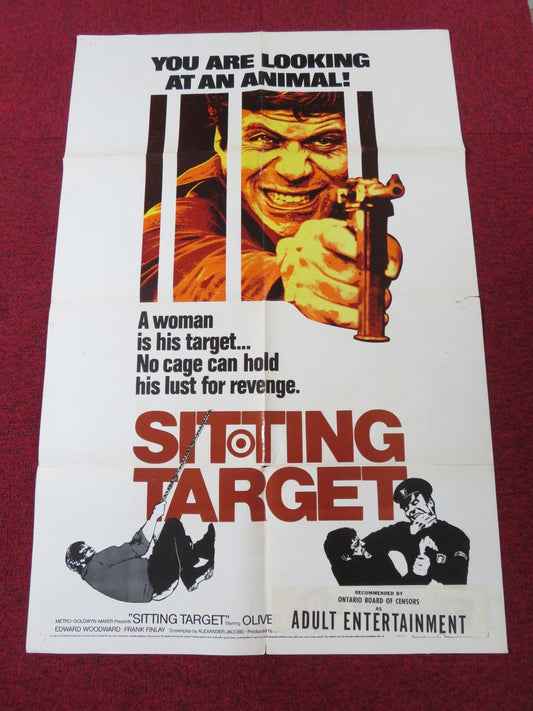 SITTING TARGET FOLDED US ONE SHEET POSTER OLIVER REED JILL ST. JOHN 1972 Rendezvous Cinema Movie posters