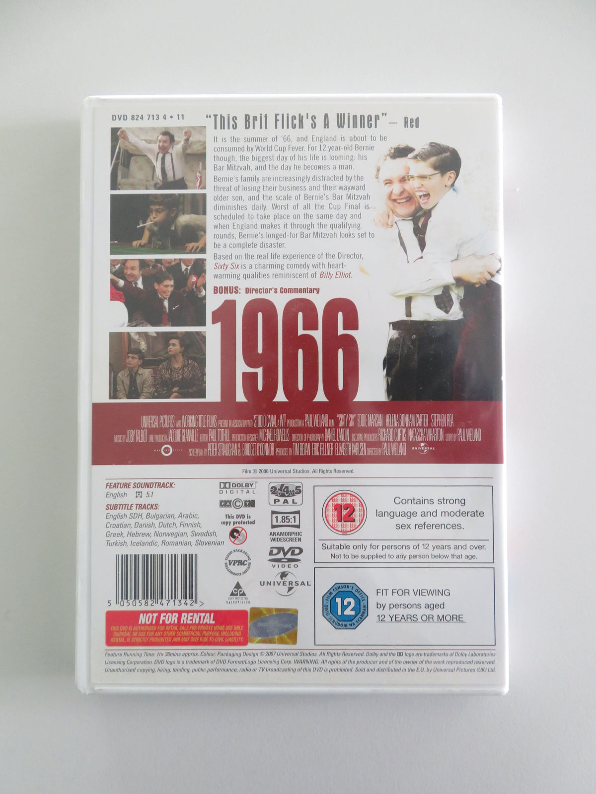 Sixty Six - B (DVD) Eddie Marsan Helena Bonham Carter 2006 Region 2,4,5 Movie posters