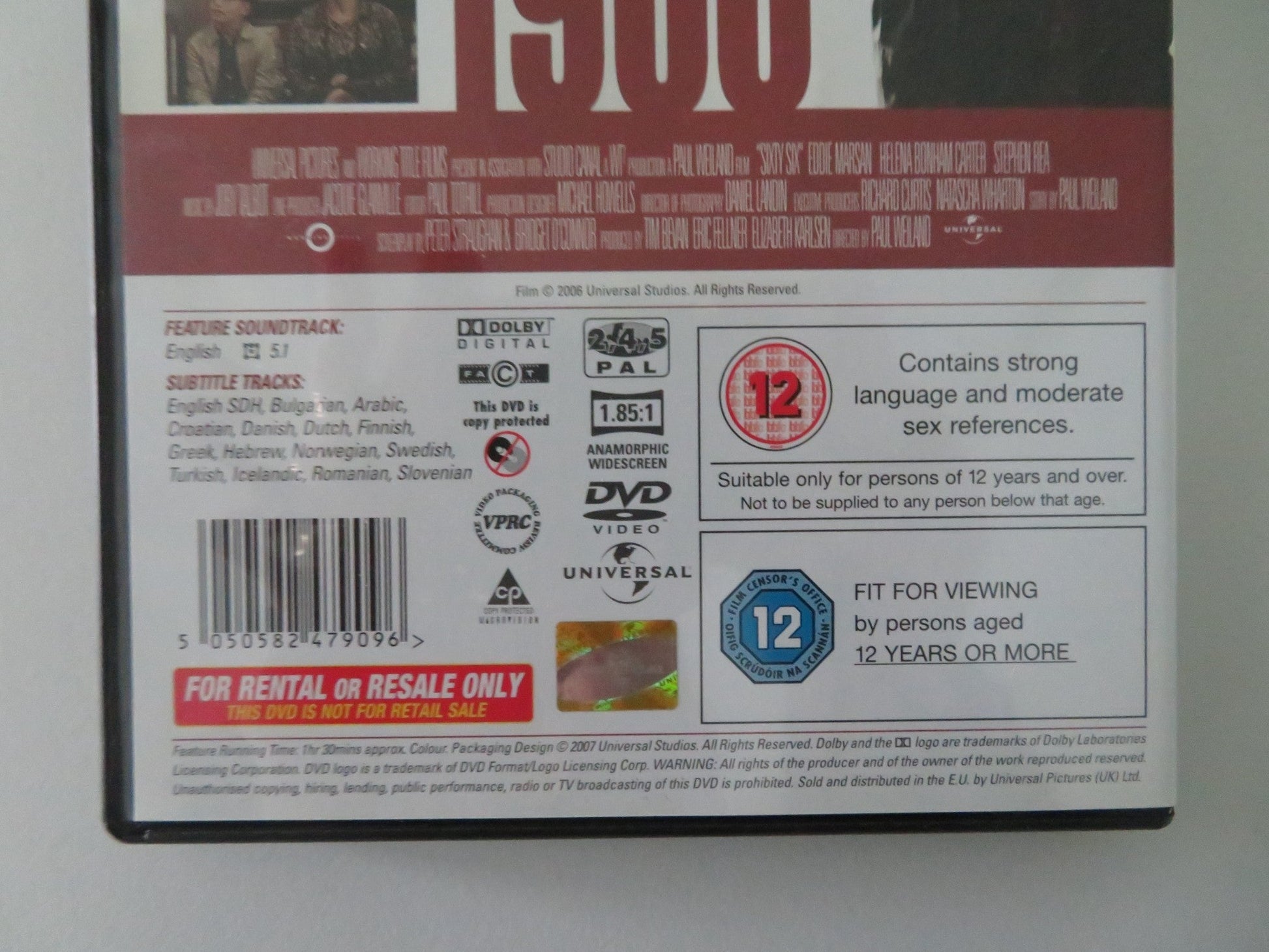 SIXTY SIX (DVD) EDDIE MARSAN HELENA BONHAM CARTER 2006 REGION 2, 4, 5 Movie posters