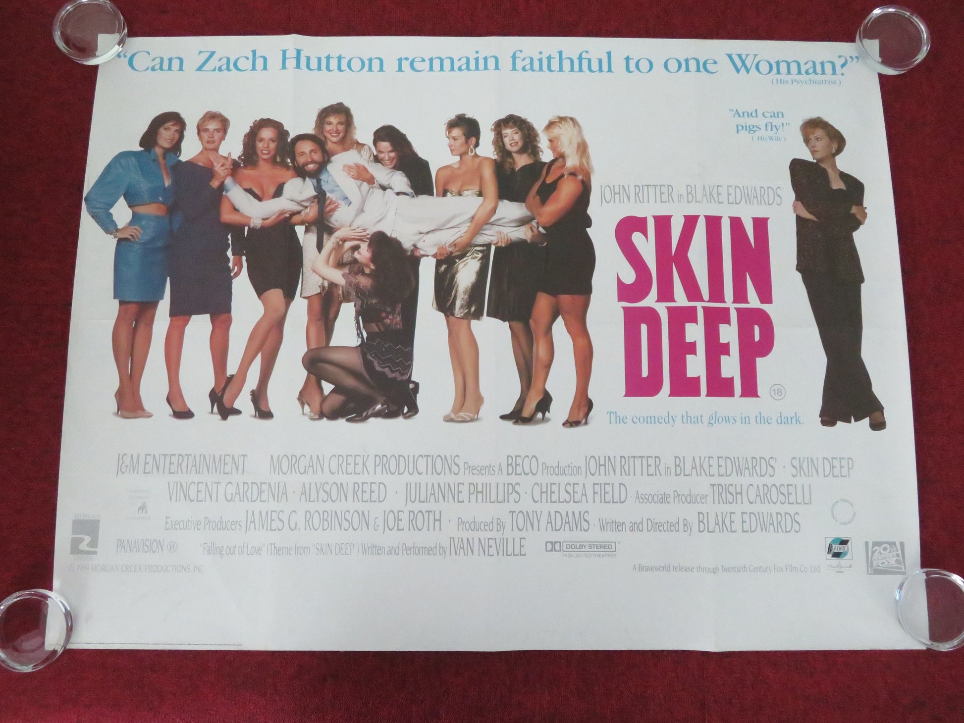 Skin Deep UK Quad Rolled Poster John Ritter Vincent Gardenia 1989 Movie posters