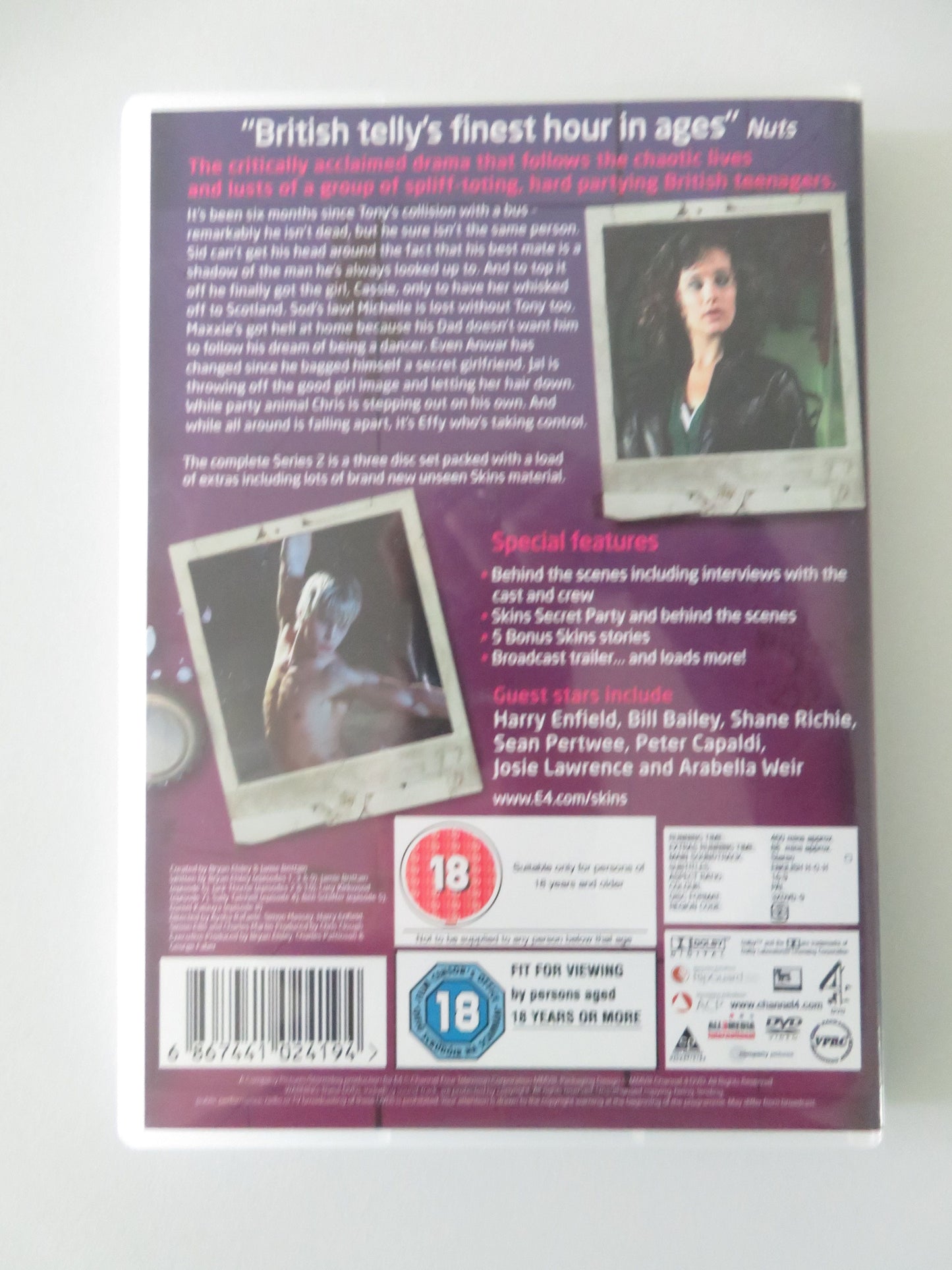 Skins Complete Second Series (DVD) Nicholas Hoult Mike Bailey 2008 Region 2 Movie posters