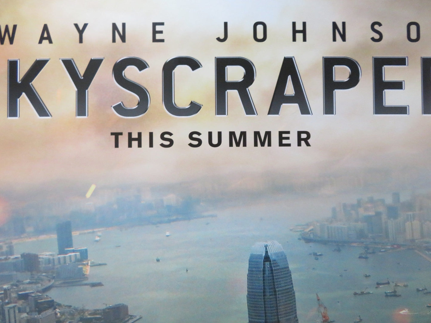 SKYSCRAPER UK QUAD ROLLED POSTER DWAYNE JOHNSON NEVE CAMPBELL 2018 Rendezvous Cinema Movie posters