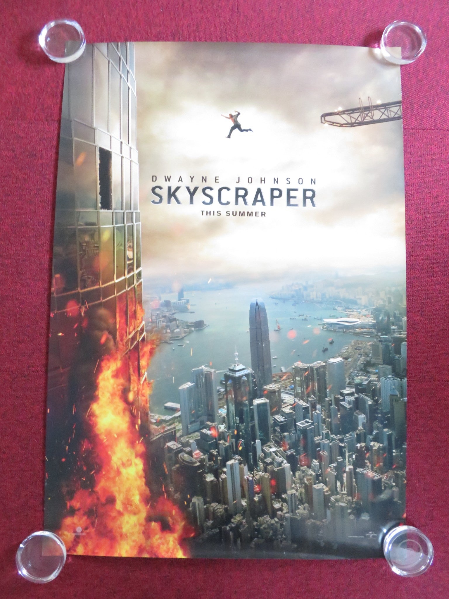 SKYSCRAPER US ONE SHEET ROLLED POSTER DWAYNE JOHNSON NEVE CAMPBELL 2018 Rendezvous Cinema Movie posters
